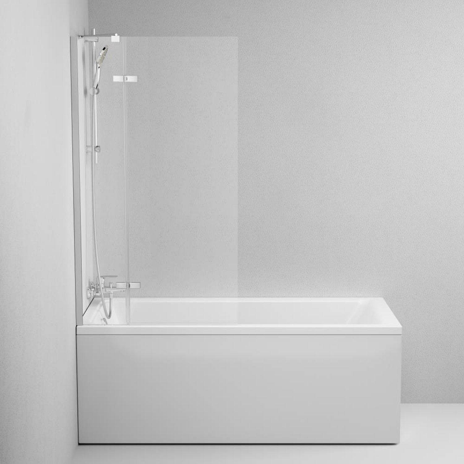 Шторка на ванну AM.PM Tender 80 W45BS-D3W5-140CT, стекло прозрачное, профиль хром матовый - фото 1