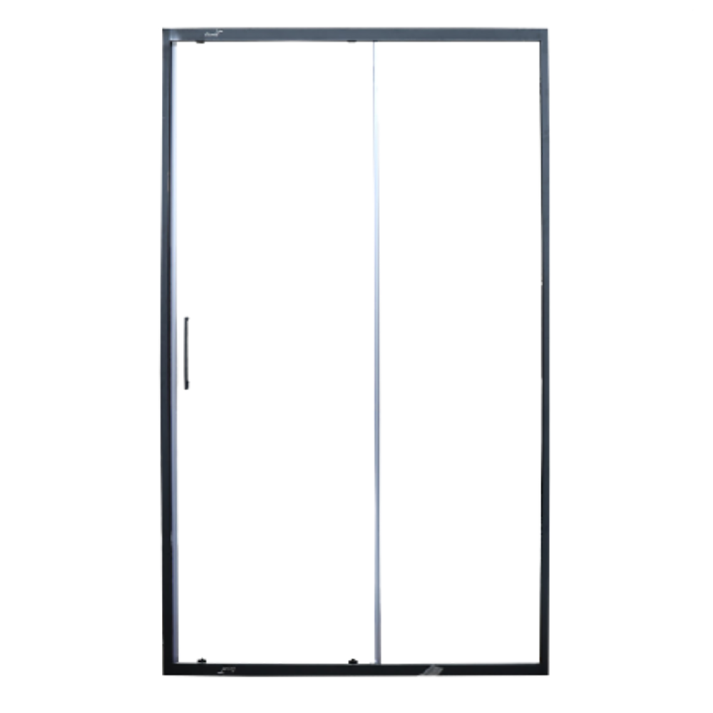Душевая дверь CeruttiSPA Gloria D120B 120x195, стекло прозрачное, профиль черный