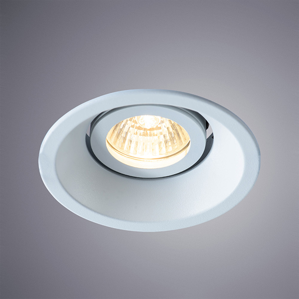 Точечный светильник Arte Lamp Grus A6668PL-1WH, арматура белая, 11х11 см - фото 1