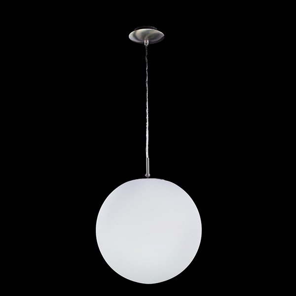 Подвесной светильник Citilux CL941251, арматура хром, плафон стекло белое, 25х25 см