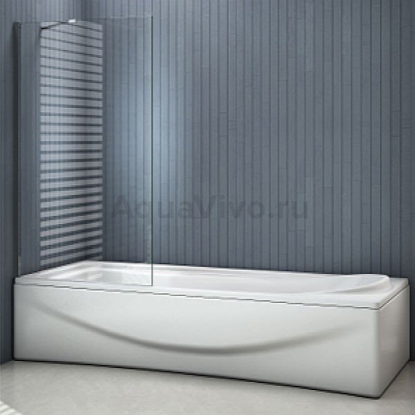 Шторка на ванну Good Door Screen BS-90-C-CH 90x140, стекло прозрачное, профиль хром, неподвижная