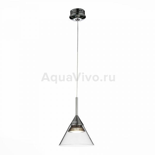 Подвесной светильник ST Luce Cono SL930.103.01, арматура металл, цвет хром, плафон акрил, цвет прозрачный