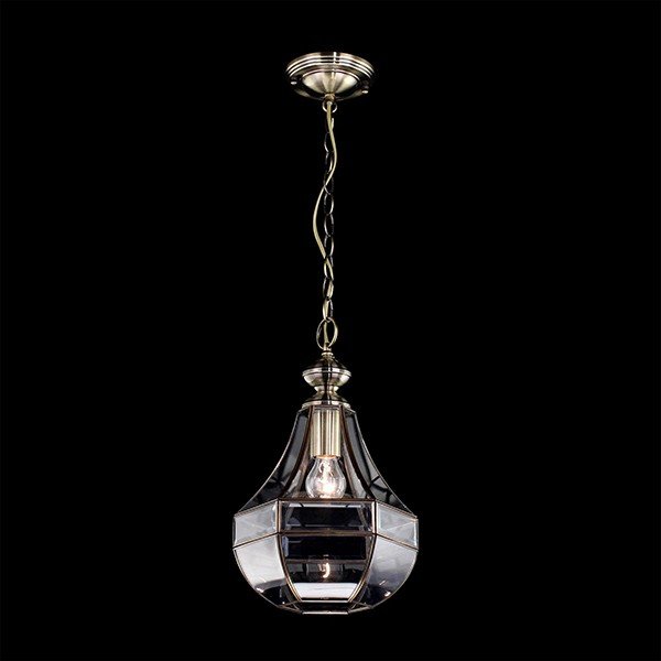 Подвесной светильник Citilux Гера-1 CL444110, арматура бронза, плафон стекло прозрачное, 24х24 см - фото 1
