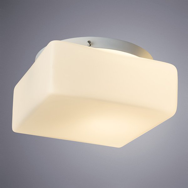 Потолочный светильник Arte Lamp Tablet A7420PL-1WH, арматура белая, плафон стекло белое, 20х20 см - фото 1