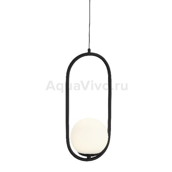 Подвесной светильник ST Luce Donolo SL395.403.01, арматура металл, цвет черный, плафон стекло, цвет белый - фото 1