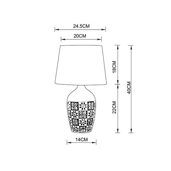 Настольная лампа Arte Lamp Twilly A4237LT-1GY, арматура серая, плафон ткань белая, 25х25 см