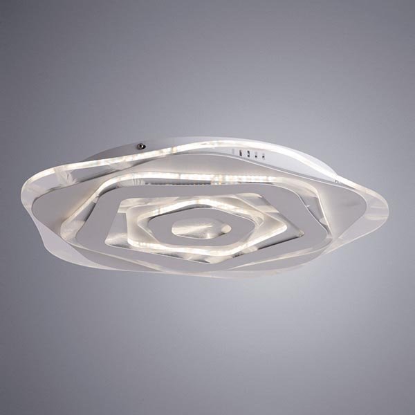 Потолочный светильник Arte Lamp Multi-Piuma A1398PL-1CL, арматура белая, плафон пластик белый, 50х50 см