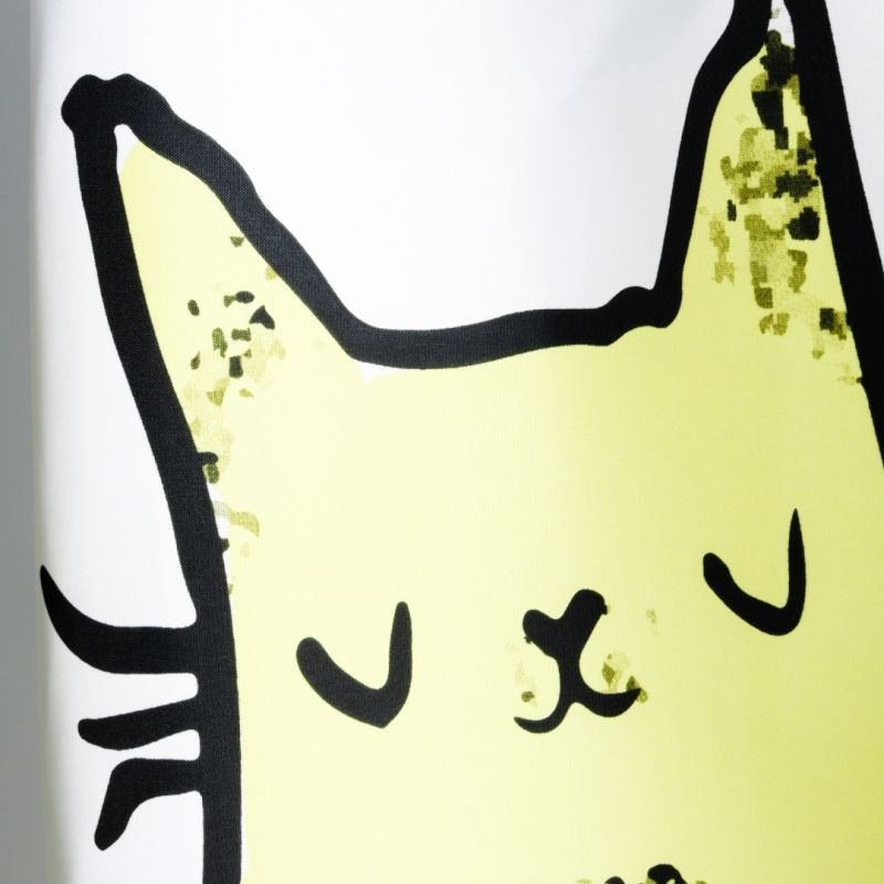 Штора для ванной Fixsen Cat FX-2515, 180x200, цвет желтый / белый - фото 1