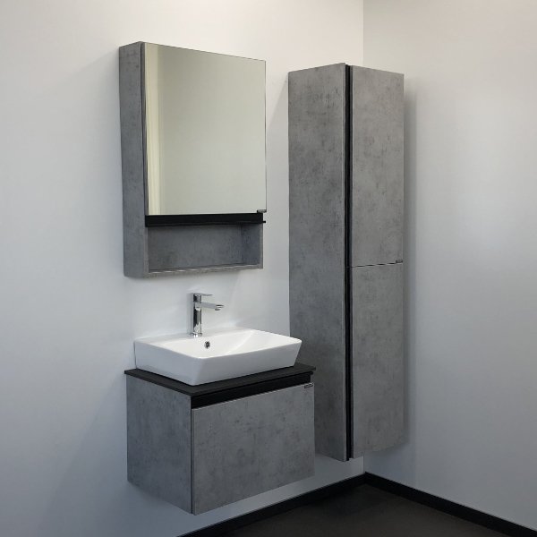 Мебель для ванной Comforty Эдинбург 60 с раковиной Comforty 9055RA-50, цвет бетон светлый - фото 1