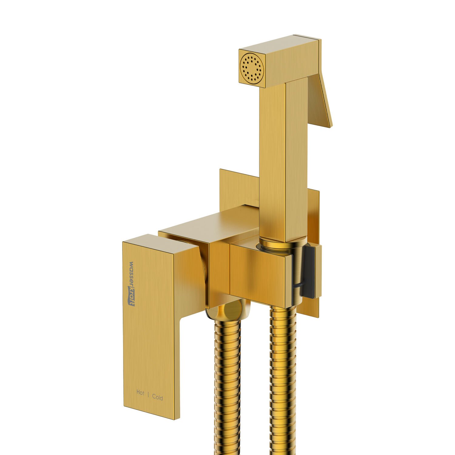 Гигиенический душ WasserKRAFT A71838, со встраиваемым смесителем, цвет матовое золото - фото 1