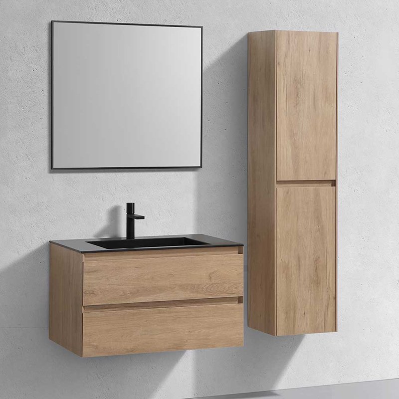 Мебель для ванной Vincea Luka 80, с 2 ящиками, цвет натуральный дуб - фото 1