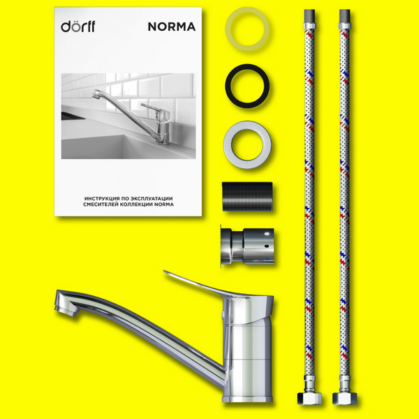 Смеситель Dorff Norma D1000000 для раковины, цвет хром - фото 1