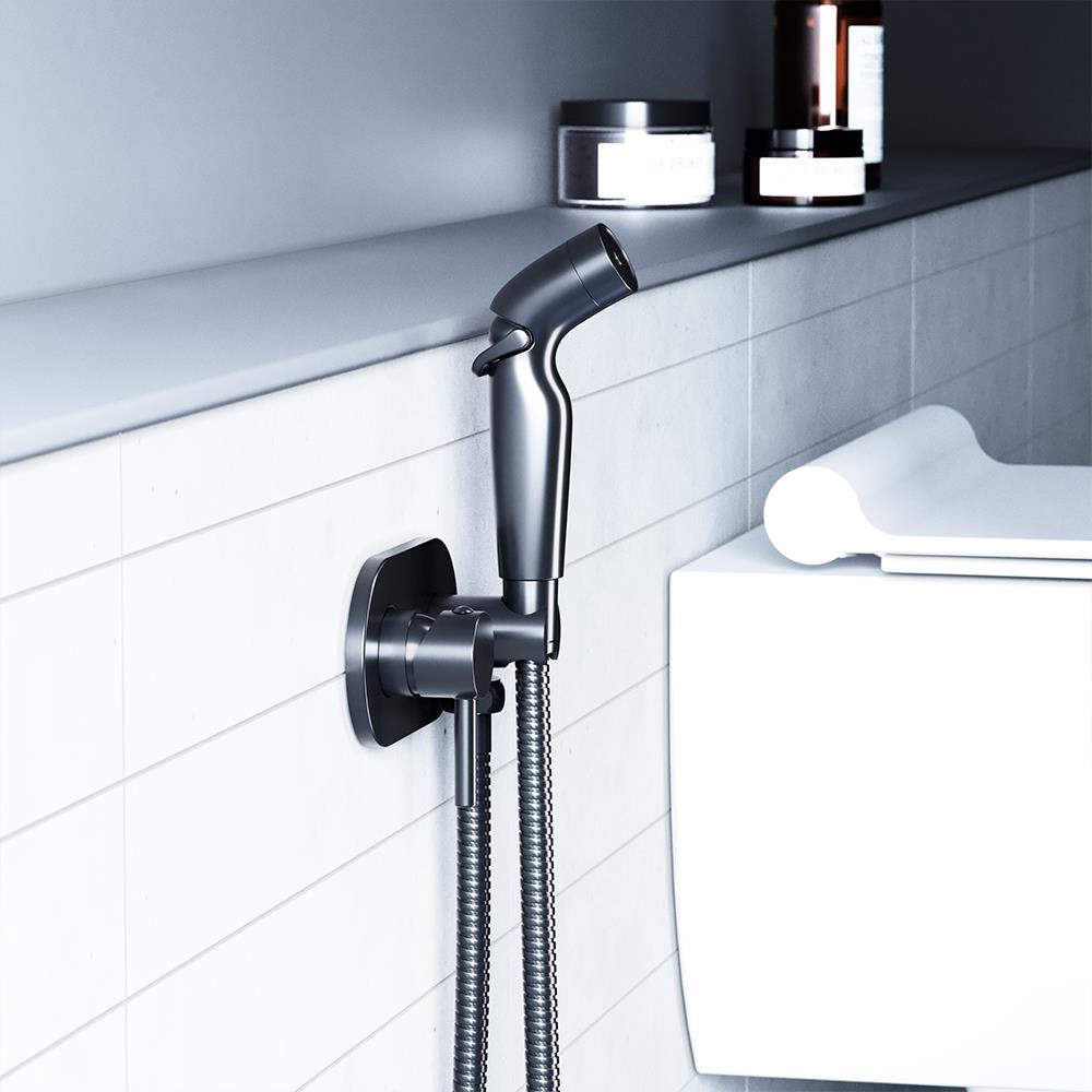 Гигиенический душ Damixa Option 212000300, со встраиваемым смесителем, цвет черный - фото 1