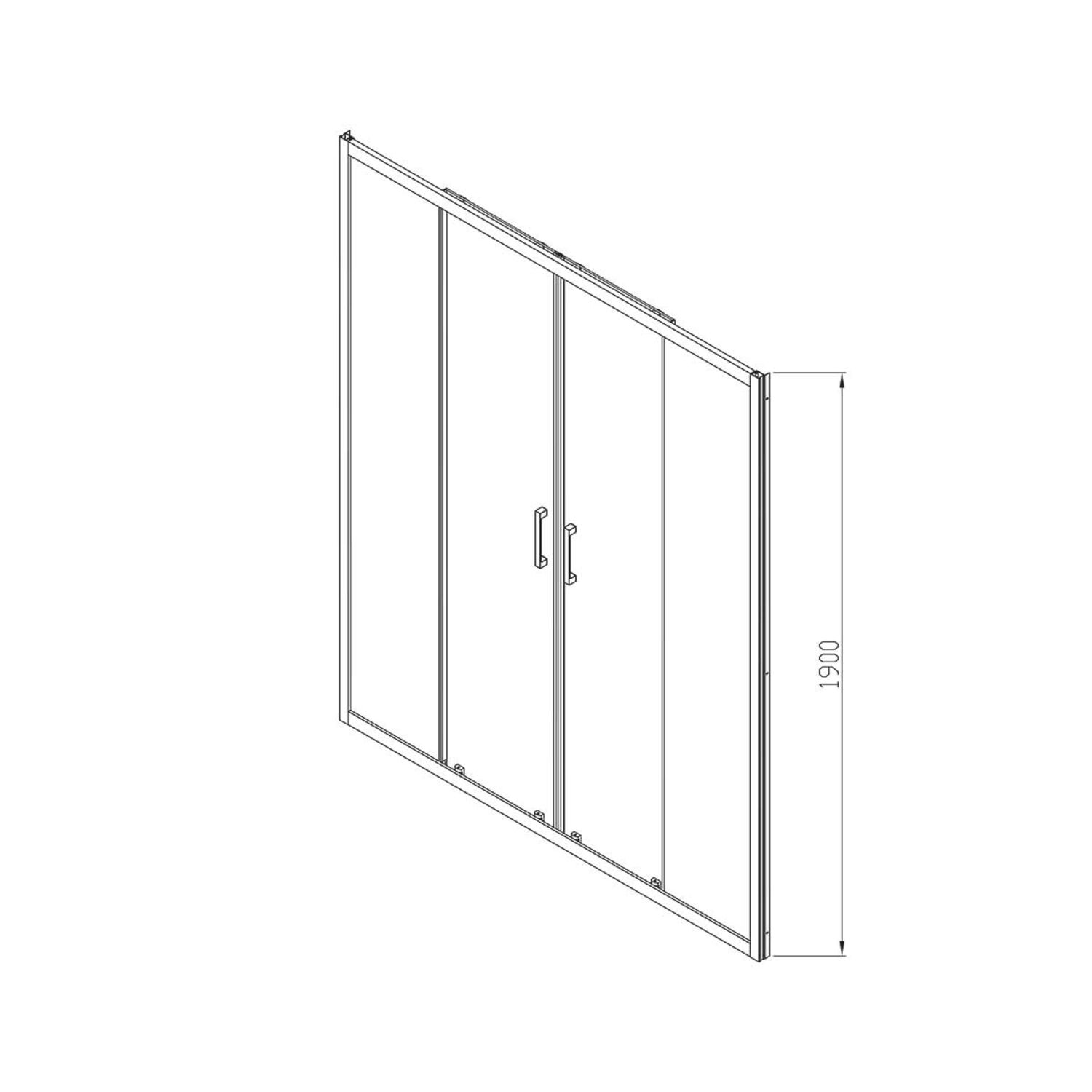 Душевая дверь Vincea Alpha VDS-3AL 160x190, стекло текстурное, профиль хром - фото 1