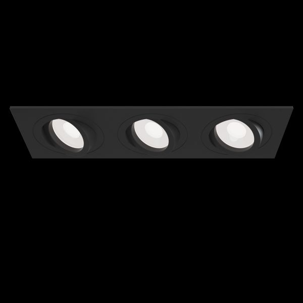 Встраиваемый светильник Maytoni Technical Atom DL024-2-03B, арматура черная, плафон металл черный
