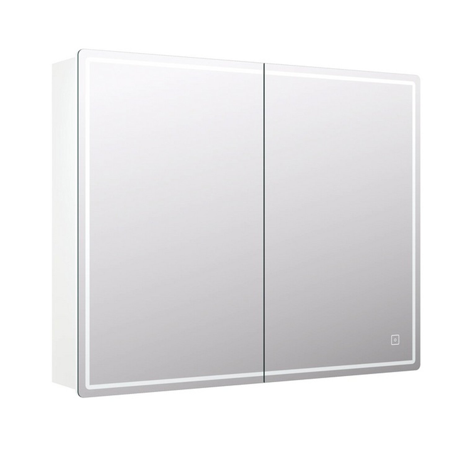 Шкаф-зеркало Vigo Geometry 100, с подсветкой, цвет белый