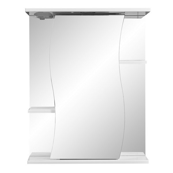 Шкаф-зеркало Stella Polar Лолита 55/С, правый, с подсветкой, цвет белый - фото 1