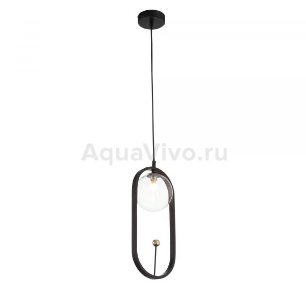 Подвесной светильник ST Luce Circono SL1201.403.01, арматура металл, цвет черный, плафон стекло, цвет прозрачный