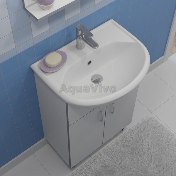 Мебель для ванной Какса-А Грей 50, напольная, цвет белый