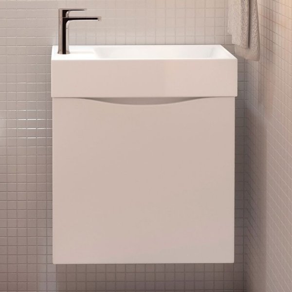 Мебель для ванной Art & Max Liberty 50 L подвесная, цвет белый глянец - фото 1