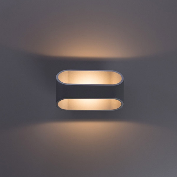 Архитектурная подсветка Arte Lamp Maniglia A1428AP-1GY, арматура серая, плафон металл серый, 16х9 см