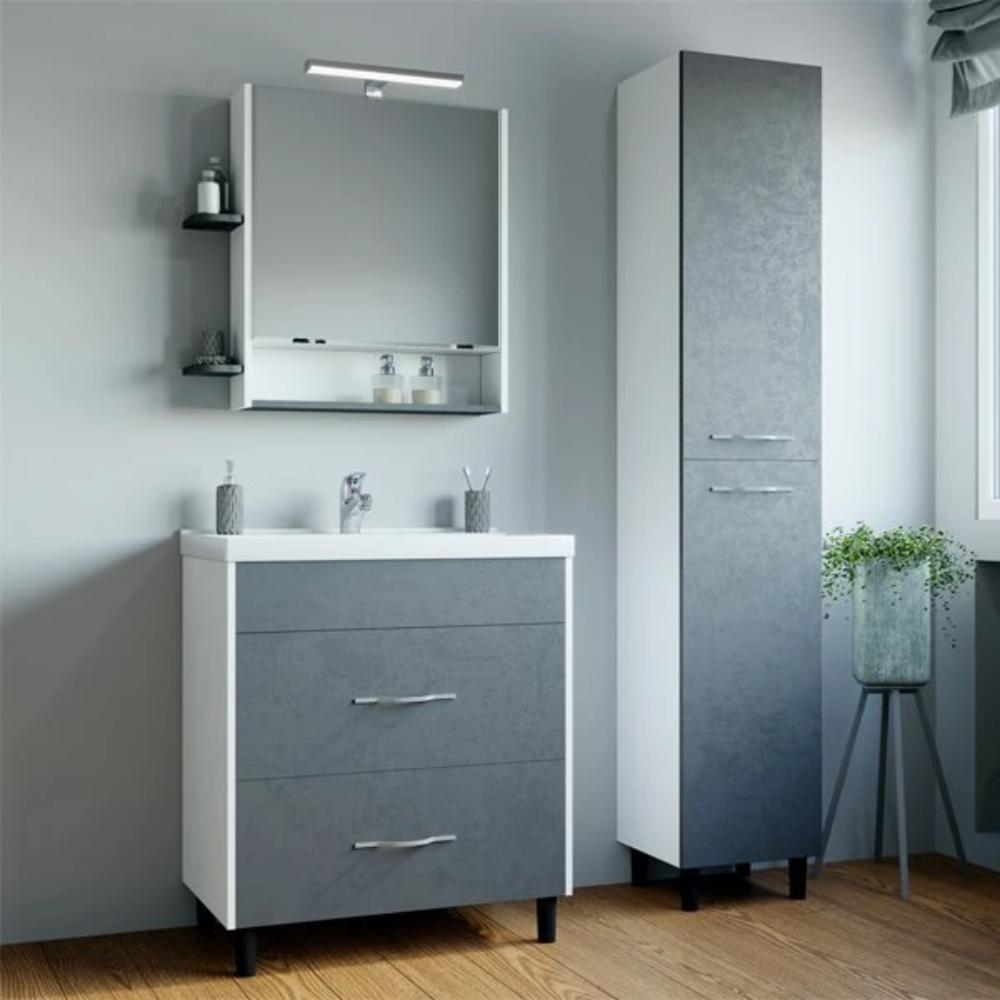 Мебель для ванной Mixline Сура 80, цвет белый / серый