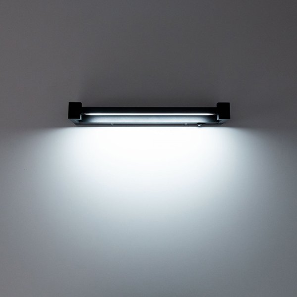 Настенный светильник Citilux Визор CL708241N, арматура черная, плафон полимер белый, 40х9 см