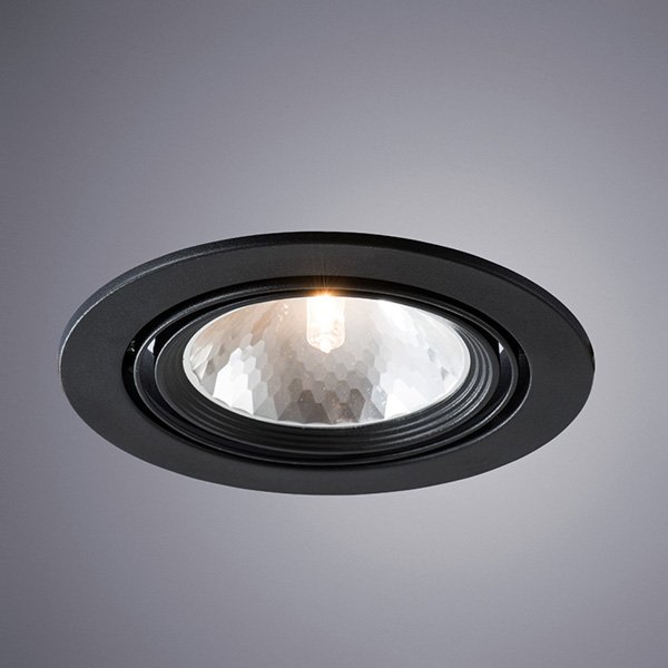 Точечный светильник Arte Lamp Apus A6664PL-1BK, арматура черная, 18х18 см