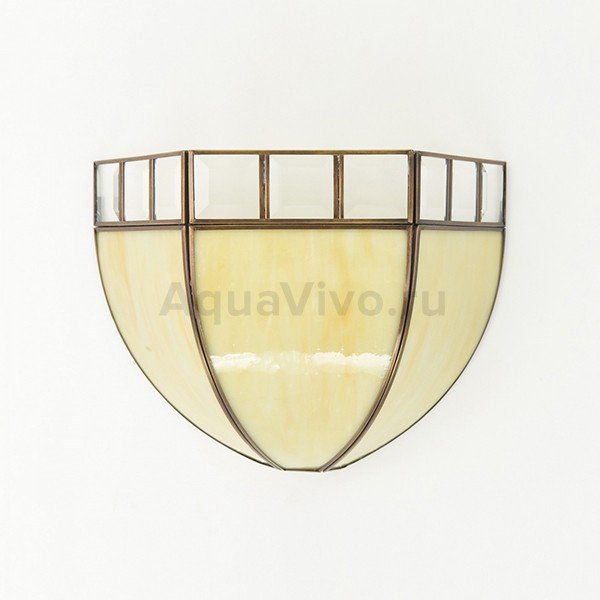 Настенный светильник Citilux Шербург-1 CL440311, арматура бронза, плафон стекло бежевое, 26х11 см