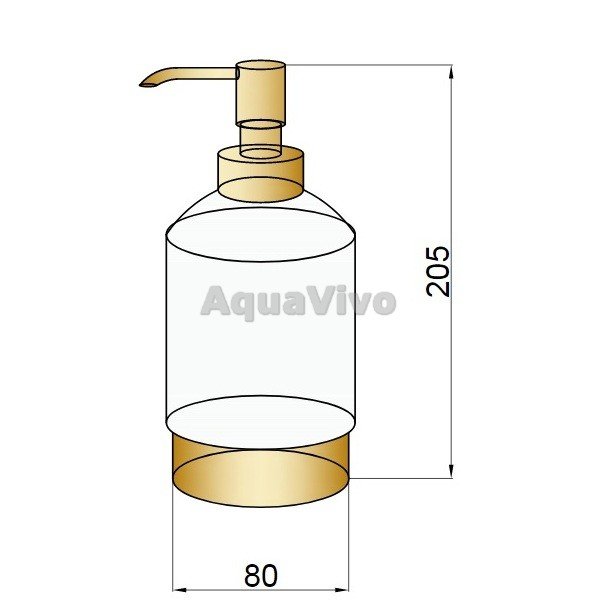Дозатор Boheme 10221 для жидкого мыла с подставкой, цвет бронза
