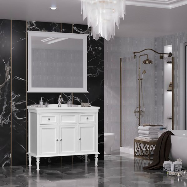 Мебель для ванной Опадирис Кантара 105, цвет белый матовый