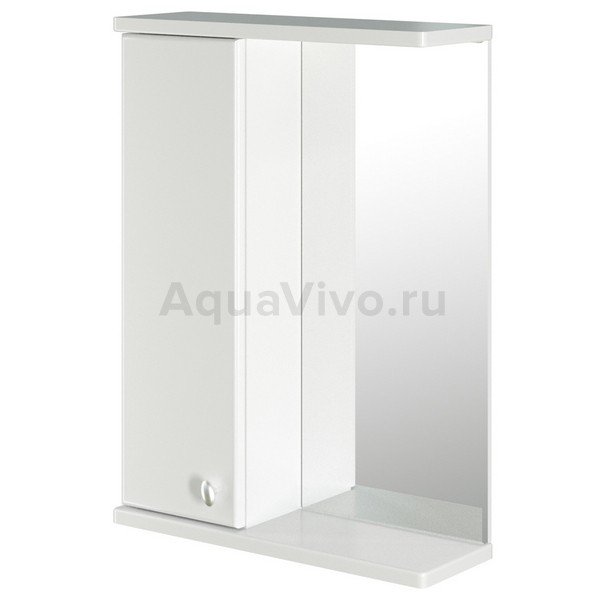 Шкаф-зеркало Mixline Норд 55x70, левый, цвет белый