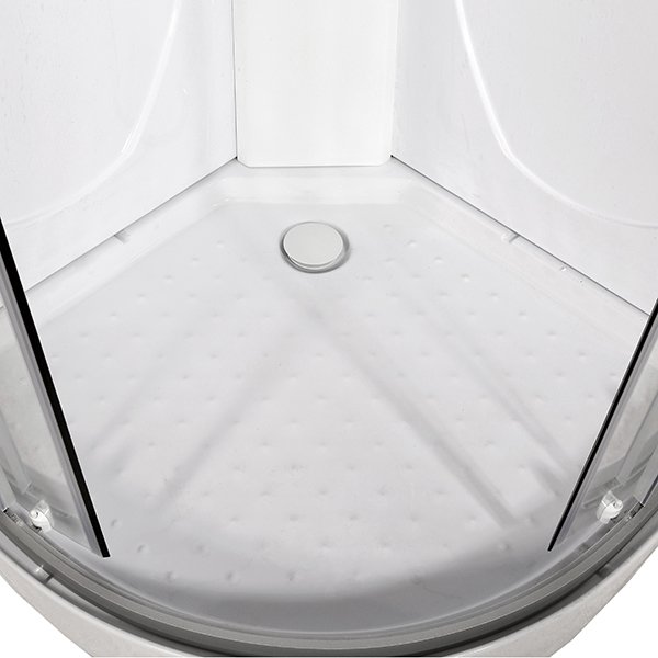 Душевая кабина Deto L601 100x100, стекло прозрачное, профиль хром матовый, с крышей - фото 1