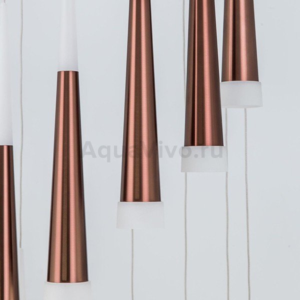 Подвесной светильник Citilux Вегас CL227143, арматура коричневая, плафоны полимер белый / коричневый, 45х45 см