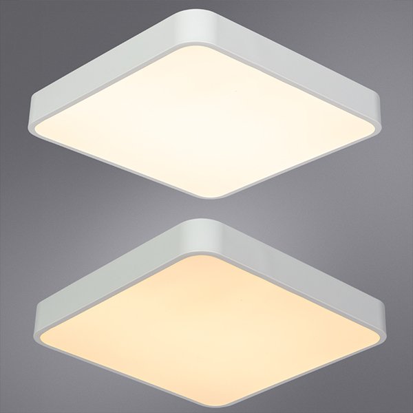 Потолочный светильник Arte Lamp Scena A2663PL-1WH, арматура белая, плафон пластик белый, 40х40 см - фото 1