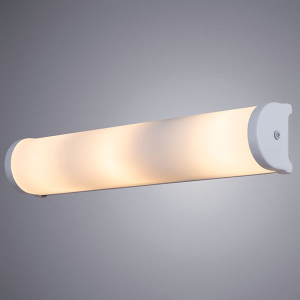 Настенный светильник Arte Lamp Aqua-Bara A5210AP-3WH, арматура белая, плафон стекло белое, 45х9 см - фото 1