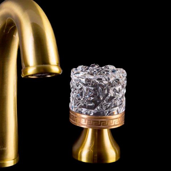 Смеситель Boheme Luxury Crystal 317-CRST для раковины, на 3 отверстия - фото 1