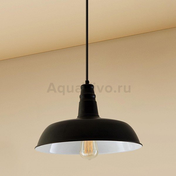 Подвесной светильник Citilux Эдисон CL450205, арматура черная, плафон металл черный, 35х35 см