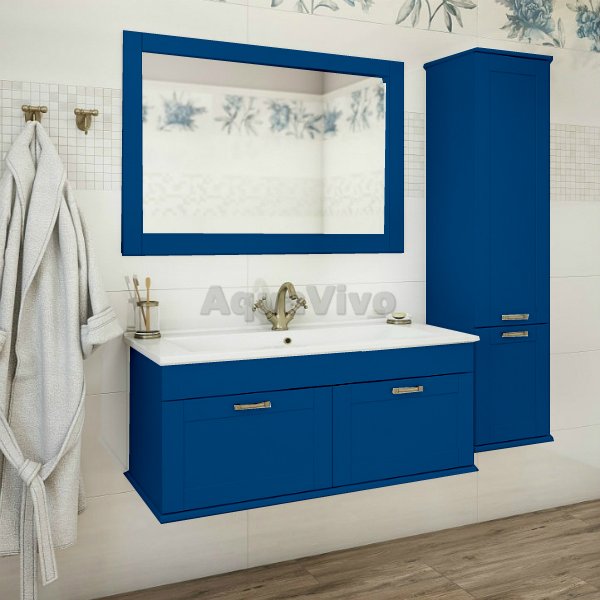 Мебель для ванной Sanflor Ванесса 105, подвесная, цвет Индиго