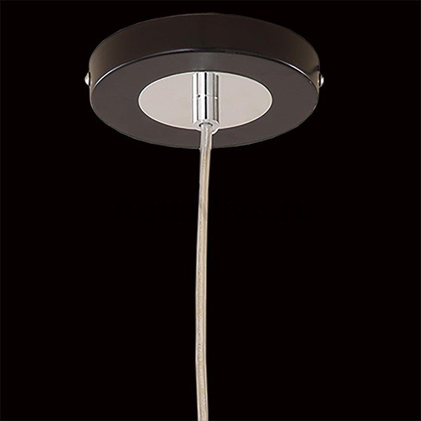 Подвесной светильник Citilux Оскар CL127111, арматура хром / венге, плафон стекло белое, 12х12 см - фото 1