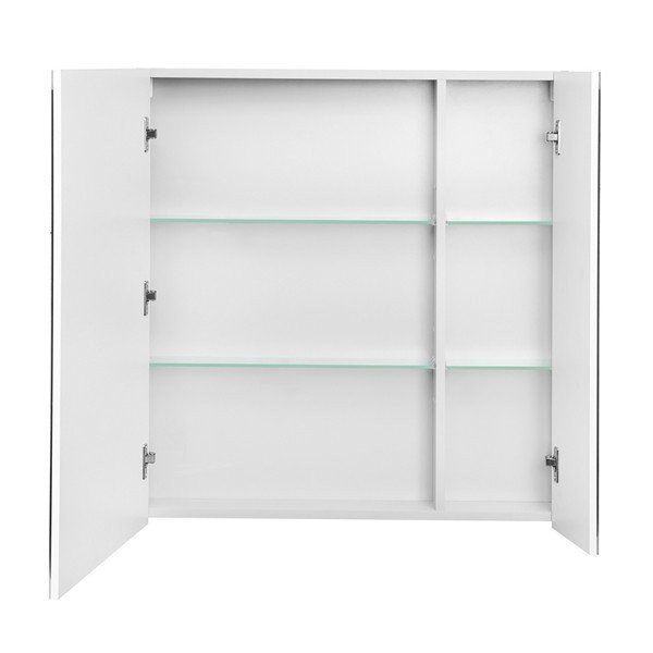 Шкаф-зеркало Акватон Нортон 80, цвет белый глянец