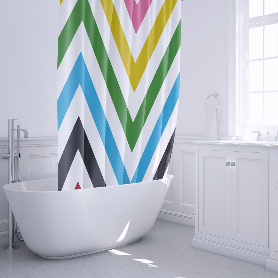 Штора для ванной Fixsen Twist FX-1569A, 180x200, цвет белый с рисунком