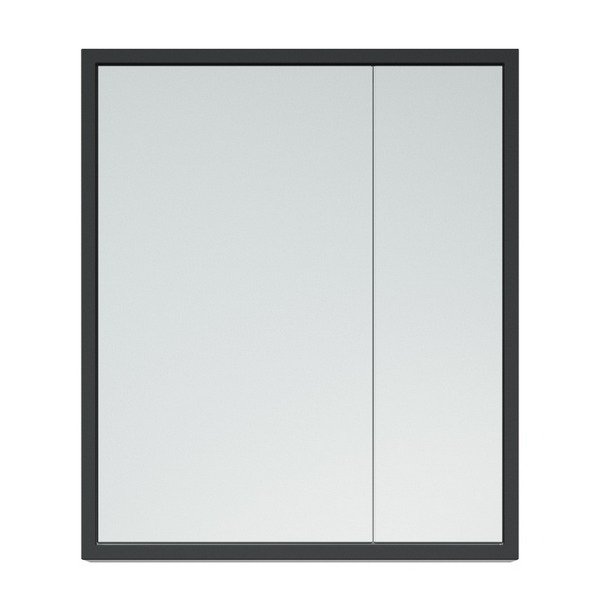Шкаф-зеркало Corozo Айрон 60, цвет белый / черный - фото 1