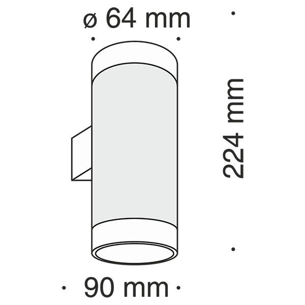 Бра Maytoni Dafne C027WL-L10B, арматура черная, плафон акрил белый, 6х9 см - фото 1