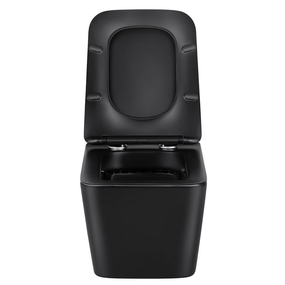 Унитаз Vincea Q-Line VT1-12MB подвесной, безободковый, с сиденьем микролифт, цвет матовый черный