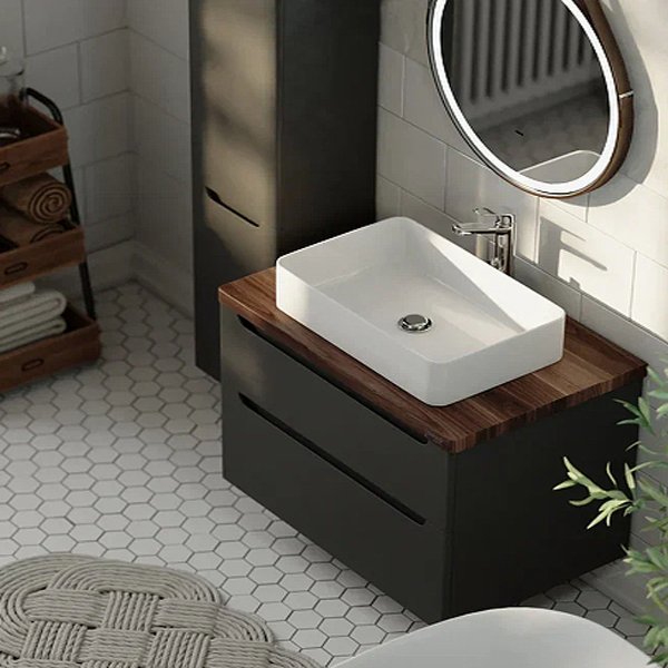 Мебель для ванной Jorno Wood 100, цвет серый