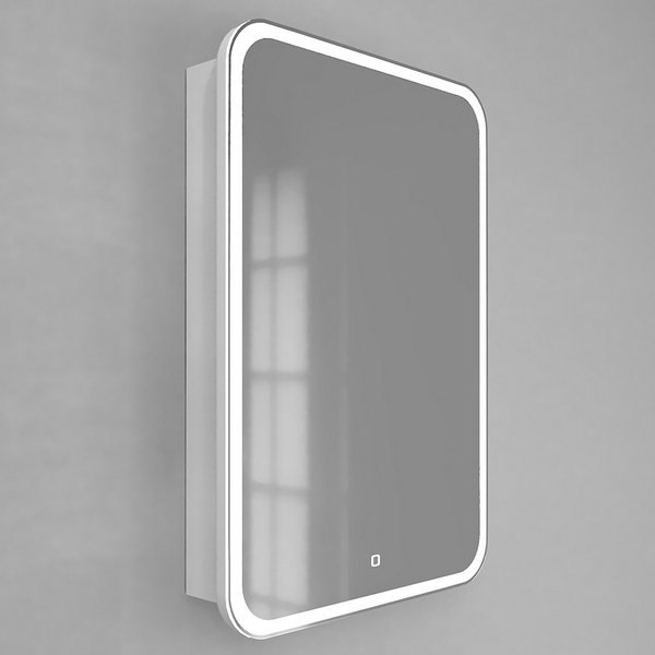Шкаф-зеркало Jorno Modul 60, цвет белый - фото 1