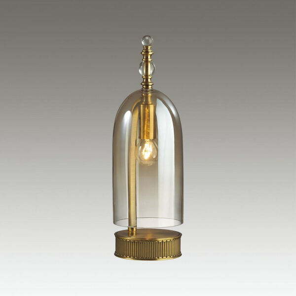 Настольная лампа Odeon Light Bell 4892/1T, арматура бронза, плафон стекло коричневое - фото 1