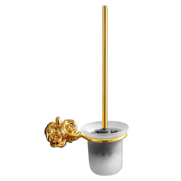 Ершик Art & Max Rose AM-B-0911-Do для унитаза, подвесной, цвет золото