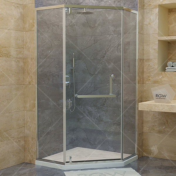 Душевой уголок RGW Hotel HO-084 100x100, стекло прозрачное, профиль хром, с полотенцедержателем